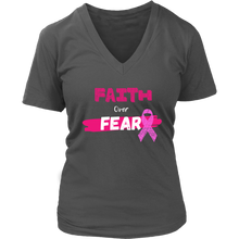 Load image into Gallery viewer, "Faith Over Fear" Breast Cancer Tee