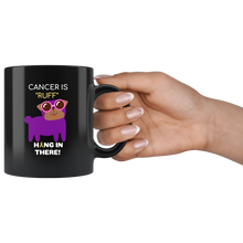 Load image into Gallery viewer, "Cancer is Ruff" Purple Pug Mug