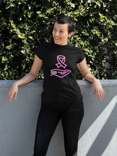 Load image into Gallery viewer, "God's got it in his hands" Breast Cancer T-Shirt