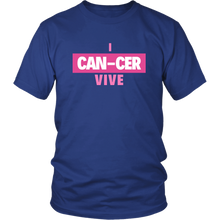 Load image into Gallery viewer, "I CAN-CER VIVE" Breast Cancer Tee