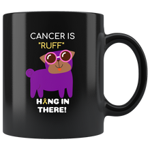 Load image into Gallery viewer, "Cancer is Ruff" Purple Pug Mug