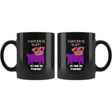 Load image into Gallery viewer, "Cancer is Ruff" Purple Pug Mug