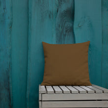 Load image into Gallery viewer, Brown "Live, Laugh, Love" Basic Throw Pillow