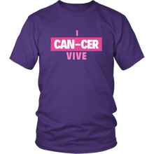 Load image into Gallery viewer, "I CAN-CER VIVE" Breast Cancer Tee